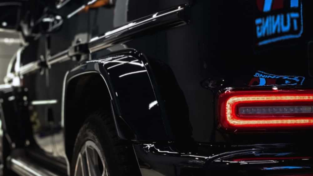 Бронирование капота пленкой HEXIS Bodyfence на Mercedes-Benz G-Класс 500 в студии RS Tuning в Астанае